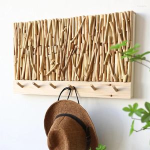 Hooks Wood Clothes Rack Multi-fonction pour suspendre l'électricité Box Bloc Mur Crochet Picture décorative Porte-clé