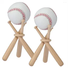 Support de Baseball en bois à crochets, présentoir rustique avec Mini anneau, décoration de bureau pour les Fans, noël Unique