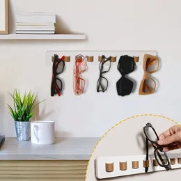 Ganchos de madera para almacenamiento de gafas de sol, colgador de gafas montado en la pared con gancho de PULeathers, gafas a prueba de arañazos para baño, venta al por mayor