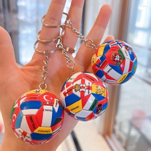 Hooks World Football Keychain Collection Decoration Party Country Soccer-Club Fans Keyring Car para llave B03E