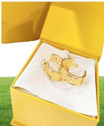 Серьги-кольца для женщин и мужчин Дизайнерские серьги Буквы Шпильки Ювелирные изделия xurys Серьги Dimond F Серьги из серебра 925 пробы Буклес Коробка ожерелья 7939536