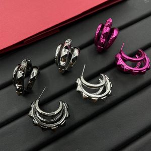 Cerceau de boucles d'oreille anti-allergies européen américain rétro exagération en argent aiguille d'oreille boucles d'oreilles hip-hop punk tridimensionnel géométrique conique oreille bijoux