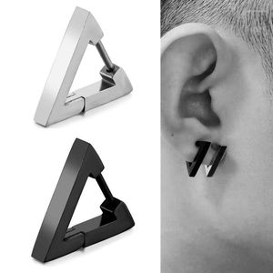 Boucles d'oreilles créoles 1 paire mode géométrique hommes acier inoxydable argent/or/noir couleurs bijoux Piercing boucle d'oreille