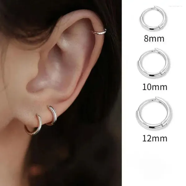 Boucles d'oreilles cerceaux 1 paire cercle rond en acier inoxydable petit pour femmes hommes cartilage oreille piercing bijoux 8 mm 10 mm 12 mm y3h9