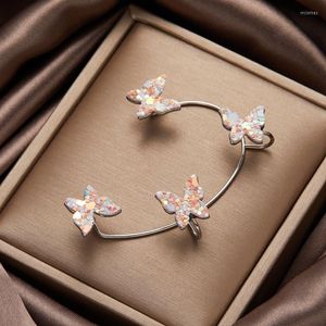 Hoop oorbellen 1 pc Charmant geen oor gat clip oorbel kleurrijke vlinder modieuze sieraden banketfeest vrouwelijke accessoires