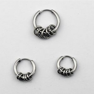 Hoop oorbellen 10-20 mm ronde roestvrij staal multi-ring voor vrouwen mannen accessoires punk sieraden statement oorringen meisje aretes