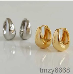 Boucles d'oreilles créoles en argent Sterling 100% authentique, grand cercle lisse blanc/or, Arc Huggie, bijoux fins, Tle1215 9J3J, 925 authentique
