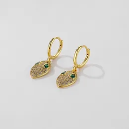 Brincos de argola 18K banhados a cobre em ouro real micro-incrustados com zircônia, brincos elegantes, estilo requintado, fivelas de orelha, joias, presente