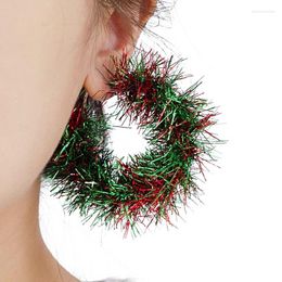 Oorringen 1 paar Kerst Kwastje Ronde Sieraden Rood Groen Kerstcadeaus Modellering Creatieve Gepersonaliseerde Creativiteit