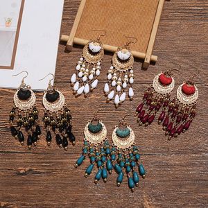 Boucles d'oreilles créoles 2023 Style bohème perles de riz exagérées longue gland femmes mode all-match bijoux cadeau tendance