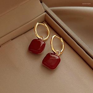 Hoop oorbellen 2023 Ontwerp 14k gouden kleurolie geometrische stud voor vrouwen delicate sieraden zirkonia cadeau