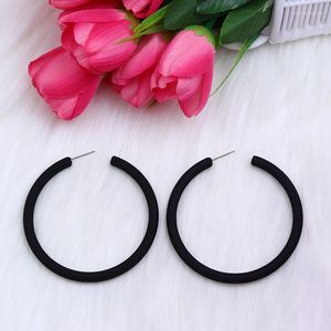 Boucles d'oreilles cerceau 2023 géométrique acrylique cercle C pour les femmes doux Simple déclaration cerceaux oreille bijoux cadeau d'anniversaire Orecchini