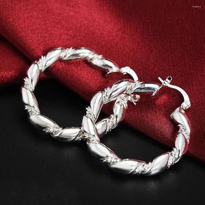 Oorringen 2023 Verkopen 925 Sterling Zilver Gedraaide Sieraden Bruiloft Verloving Mode Feest Hoge Kwaliteit Geschenken Groothandel