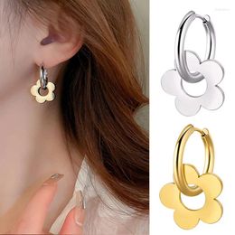 Boucles d'oreilles créoles pour femmes, couleur or, en acier inoxydable, style bohème, bijoux de mariage, cadeau, 2024