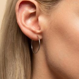 Boucles d'oreilles créoles 25mm grand cercle en acier inoxydable pour femmes grandes boucles d'oreilles bijoux en gros goutte