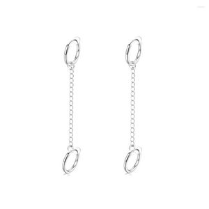 Oorringen 2 stks/set Lange Ketting Voor Vrouwen Mannen Rvs Kraakbeen Piercing Manchet Dangle Drop Climber Double