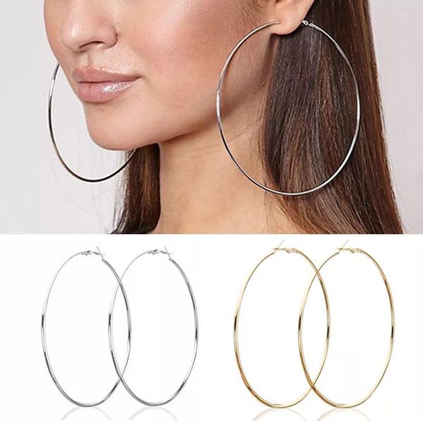 Boucles d'oreilles créoles 3-10cm, petit grand cercle, anneau d'oreille, bijoux à la mode, cadeau discothèque DJ 2023