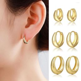 Boucles d'oreilles créoles 3 paires/ensemble pendantes, jolies, concises, minimalistes, accrocheuses au quotidien, portant du cuivre massif plaqué or