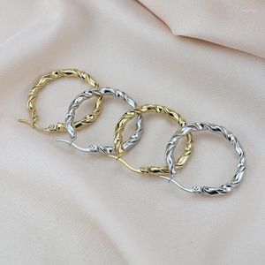 Boucles d'oreilles créoles en acier inoxydable 316L, 30mm, pour hommes et femmes, placage IP, ne se décolore pas, sans allergie, bijoux à la mode, bonne qualité