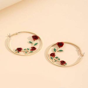 Boucles d'oreilles cerceaux 3d Bijoux romantique à trois dimensions-dimensionnel Gift exquis délicat pour la femme