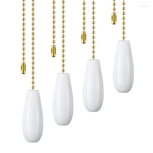 Boucles d'oreilles créoles, 4 pièces, chaîne de ventilateur de plafond, Extension de traction en bois pour lampe lumineuse