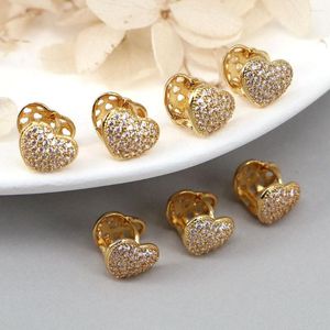 Hoop oorbellen 5 Paren Hoogwaardige hart Golden Trendy Love Charm Fashion Sieraden CZ Earring Leuke geschenken voor vrouwelijke accessoires