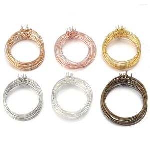 Pendientes de aro 50 unids/pack diámetro 20 25 30 35 40mm hierro nueve caracteres pendiente grande para mujeres niñas joyería hacer regalos al por mayor