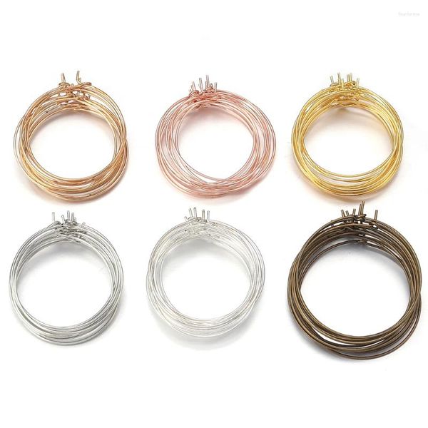 Pendientes de aro 50 unids/pack diámetro 20 25 30 35 40mm hierro nueve caracteres pendiente grande para mujeres niñas joyería hacer regalos al por mayor