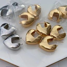 Hoepel Oorbellen 5Pairs 2023 Koreaanse Trendy Vergulde Geometrische Hart Minimalistische Mode Metalic Oorbel Voor Vrouwen Sieraden
