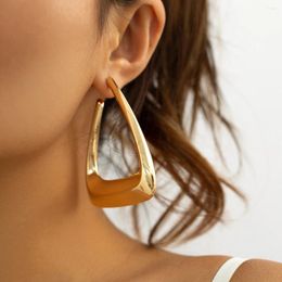 Hoop oorbellen 70 mm overdreven grote driehoek voor vrouwen 2024 Trending bruiloft Vintage geometrische piercing oorrang sieradencadeau