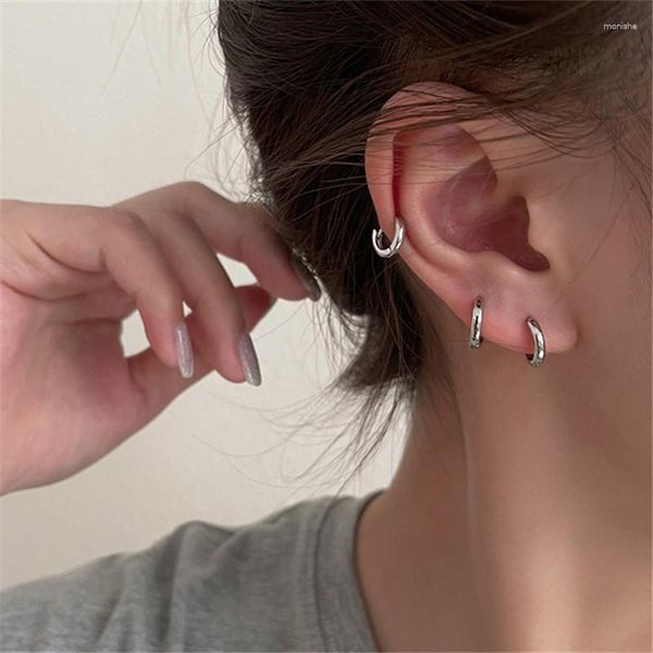 Boucles d'oreilles cerceau 925 argent aiguille Simple petit cercle charme boucle d'oreille pour les femmes douce fête mariage bijoux cadeaux Eh582