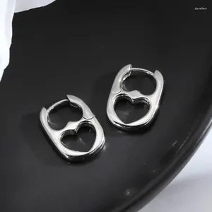 Hoop Earrings 925 Silver Plated Heart For Women Girls Punk Ear Party Jewelry Gift E2323