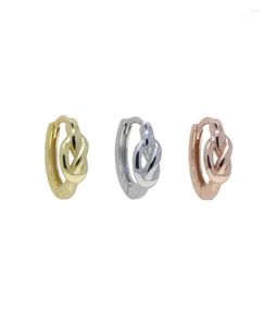 Hoop oorbellen 925 Sterling Silver Love Heart Knot Mini Small Huggie Earring Multi Piercing Jewelry2316086