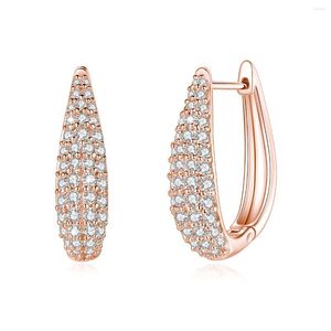 Hoop oorbellen 925 Sterling Silver Moissanite voor vrouwen trendy ear buckle bruiloft accessoires topkwaliteit stud fijne sieraden