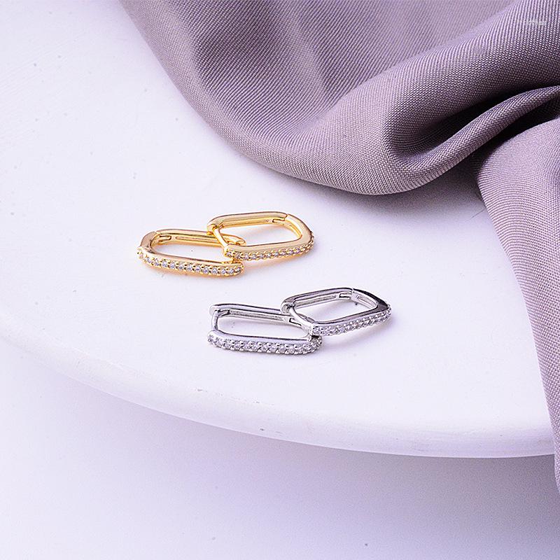 Серьги-кольца из стерлингового серебра 925 пробы, простой темперамент, изысканный сексуальный подарок ювелирных изделий Semale
