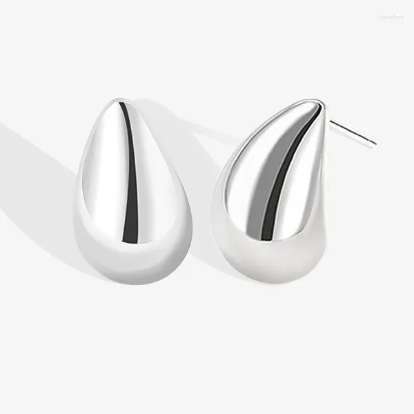 Boucles d'oreilles créoles en argent Sterling 925 pour femmes, accessoires de luxe géométriques ovales, accessoires de personnalité