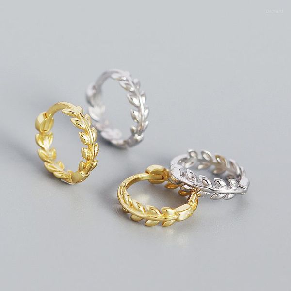 Pendientes de aro Plata de ley 925 Mujer Minimalista Cuelga Pendiente de oro de 14 k Chica Tendencia original Fiesta Linda Moda Joyería de regalo de lujo