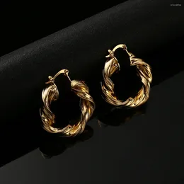 Boucles d'oreilles créoles pour femmes, bijoux de mariage africain et éthiopien, plaqué or, cercle en sergé, Nigeria, Congo, boucle d'oreille arabe