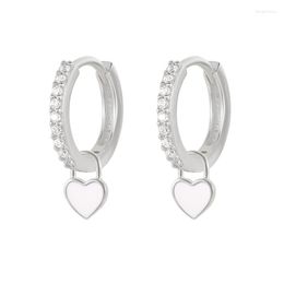 Hoop oorbellen assistent 925 Sterling zilver druipend olie hart voor vrouwen pendientes zirkoon knuffel luxe sieraden joyero cadeau