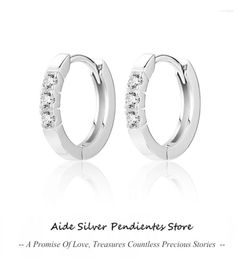 Boucles d'oreilles cerceaux Aide Authentic Dcolor 02 Carat Moisanite Diamond Classic Eart Ring 925 STERLING WAMES39S PENDIENTES PLAT7621036