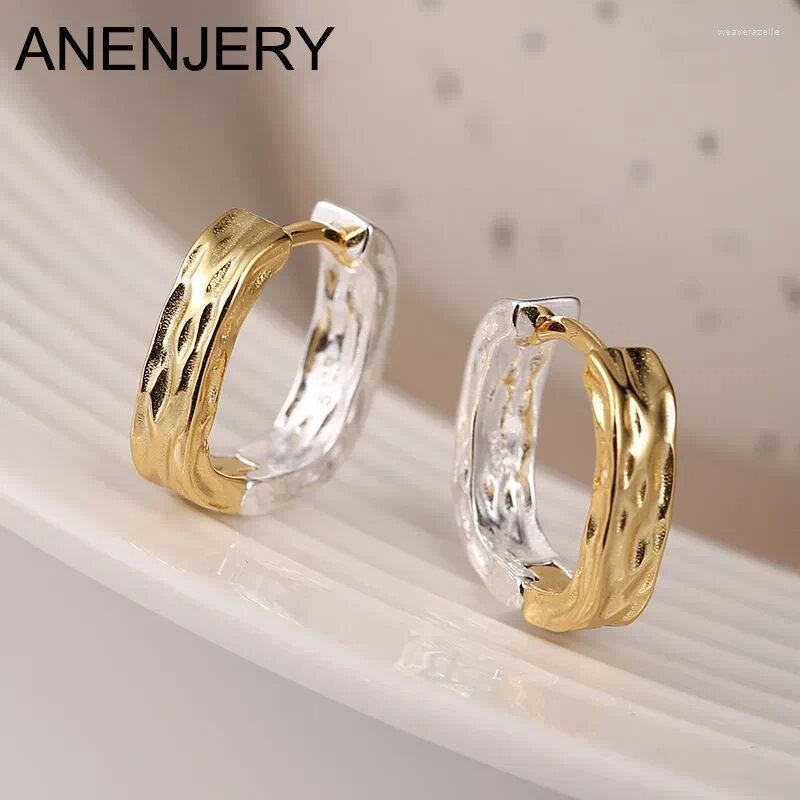 Серьги-кольца ANENJERY, металлические квадратные серьги для женщин, геометрическая пряжка для ушей, модные ювелирные изделия, подарки Pendientes Mujer