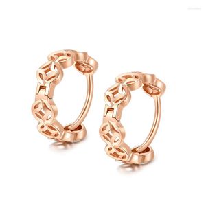 Boucles d'oreilles créoles arrivée or rose 18 carats femme pièce AU750