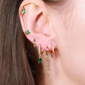 DesignerHoop – boucles d'oreilles en zircone cubique, petit pendentif Punk coréen, boucle d'oreille, Piercing pour femmes, bijoux cadeau de mariage