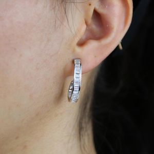 Hoop oorbellen arriveerden goud zilveren kleur j vorm druppel earring met 5a crystal cz verhard voor vrouwen mode feestje bruiloft sieraden