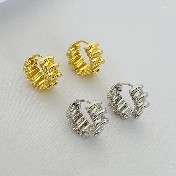 Boucles d'oreilles cerceaux Bens Wave Match Small Brass Gold plaqué rond Huggies For Women Fashion Bijoux en gros