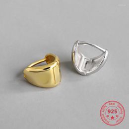 Hoop oorbellen Bitwbi Koreaanse S925 Sterling Silver ongewone INS Minimalistische geometrische vrouwelijke oorrang goud voor vrouwen
