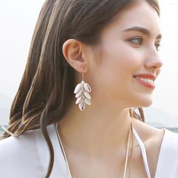 Aretes de aro Estilo bohemio del océano Caracola Alta gama Hecho a mano Retro Holiday Woven