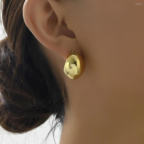 Boucles d'oreilles bohème Y2K Pendientes Mujer large peinture Tactile forme C acrylique néon géométrique lune déclaration bijoux