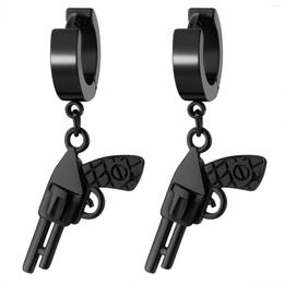 Hoop oorbellen Boniskiss Punk Hip Hop roestvrij staal unisex voor mannen vrouwen persoonlijkheid pistool sieraden rock sieraden cadeau