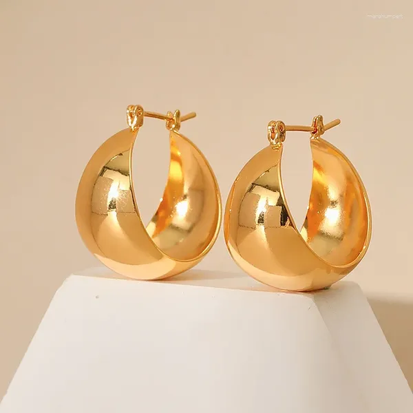 Pendientes de aro con hebilla geométrica para mujer y niña, joyería de moda de lujo, regalo para Amiga, fiesta, 2023